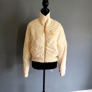 Vintage Baby Phat classic satin bomber jacket in Cream